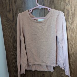 Copper Key Bohemian Girls Long Sleeve Salmon Pink Blouse With Detailed Back